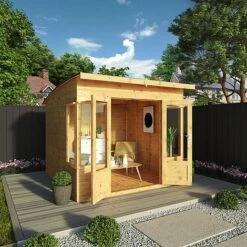 Waltons 8 X 8 Wooden Garden Shiplap Tongue And Groove Helios Summerhouse Garden Room -PlantHub Shop SI 003 001 0008 8x8 Helios Summerhouse WG1b MainDO