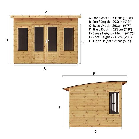 Waltons 10 X 8 Garden Shiplap Tongue And Groove Helios Summerhouse Outdoor Garden Room 13 Waltons 10 X 8 Garden Shiplap Tongue And Groove Helios Summerhouse Outdoor Garden Room - Image 11