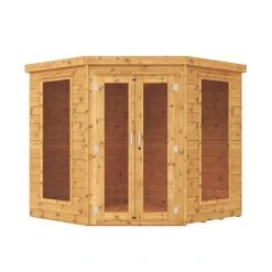 Waltons 7 X 7 Wooden Outdoor Shiplap Tongue And Groove Premier Corner Garden Summerhouse -PlantHub Shop SI 003 001 00137 7x7 Premium Corner Summerhouse Studio Front 2