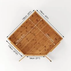 Waltons 7 X 7 Wooden Outdoor Shiplap Tongue And Groove Premier Corner Garden Summerhouse -PlantHub Shop SI 003 001 0037 Floor20Plan