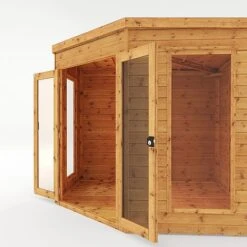 Waltons 8 X 8 Wooden Shiplap Tongue And Groove Premier Corner Summerhouse Garden Room -PlantHub Shop SI 003 001 0038 8x8 Premium Corner Summerhouse Studio Detail001