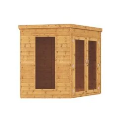 Waltons 8 X 8 Wooden Shiplap Tongue And Groove Premier Corner Summerhouse Garden Room -PlantHub Shop SI 003 001 0038 8x8 Premium Corner Summerhouse Studio Left 2