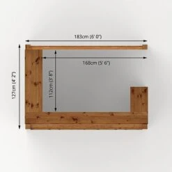 Waltons 6' X 4' Pressure Treated Garden Bar -PlantHub Shop SI 003 001 0077 Floor Plan 300dpi