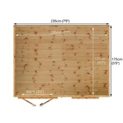 Waltons 8' X 6' Pent Summerhouse -PlantHub Shop SI 003 001 0080 8x6 Pent Summerhouse Floor Plan 01