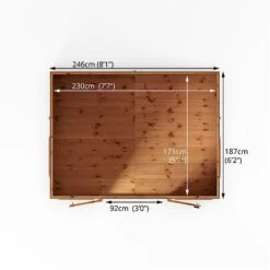 Waltons 8' X 6' Hip Roof Summerhouse -PlantHub Shop SI 003 001 0082 8x6 Clover Summerhouse Floor20Plan