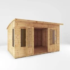 Waltons 12 X 8 Premium Shiplap Tongue And Groove Helios Curved Roof Wooden Garden Summerhouse -PlantHub Shop SI 003 001 0089 12x8 Helios Summerhouse MainDO