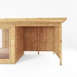 Waltons 18 X 6 Maine Pent Wooden Garden Summerhouse With Patio Area Shiplap Tongue And Groove -PlantHub Shop SI 003 001 0091 Summerhouse DT Shiplap Pent 18x6 Patio Area Detail001