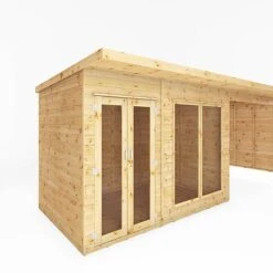 Waltons 18 X 6 Maine Pent Wooden Garden Summerhouse With Patio Area Shiplap Tongue And Groove -PlantHub Shop SI 003 001 0091 Summerhouse DT Shiplap Pent 18x6 Patio Area Detail004