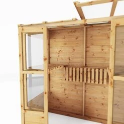 Waltons 6 X 3 Traditional Wooden Tall Wall Victorian Mini Greenhouse Potting Shed -PlantHub Shop SI 004 001 0023 6x3 Traditional Tall Wall Greenhouse Detail002