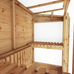 Waltons 6 X 3 Traditional Wooden Tall Wall Victorian Mini Greenhouse Potting Shed -PlantHub Shop SI 004 001 0023 6x3 Traditional Tall Wall Greenhouse Detail004