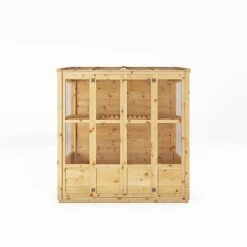 Waltons 6 X 3 Traditional Wooden Tall Wall Victorian Mini Greenhouse Potting Shed -PlantHub Shop SI 004 001 0023 6x3 Traditional Tall Wall Greenhouse Front
