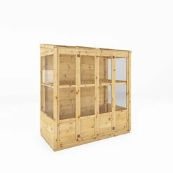 Waltons 6 X 3 Traditional Wooden Tall Wall Victorian Mini Greenhouse Potting Shed -PlantHub Shop SI 004 001 0023 6x3 Traditional Tall Wall Greenhouse MainDC