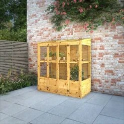 Waltons 6 X 3 Traditional Wooden Tall Wall Victorian Mini Greenhouse Potting Shed -PlantHub Shop SI 004 001 0023 6x3 Traditional Tall Wall Greenhouse W3 MainDC
