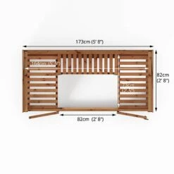 Waltons 6 X 3 Traditional Wooden Tall Wall Victorian Mini Greenhouse Potting Shed -PlantHub Shop SI 004 001 0023 Floor Plan