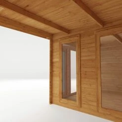 Waltons 6m X 3m Studio Pent With Outdoor Area - 28mm - Double Glazed -PlantHub Shop SI 006 002 0061 Log Cabin with Patio Area Studio Detail004