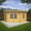 4m X 4m Corner Cabin - 28mm Double Glazed 1 4m X 4m Corner Cabin - 28mm Double Glazed -PlantHub Shop SI 006 004 0084 4mx4m The Holly Corner Log Cabin 44mm Mercia Garden 4 MainDC