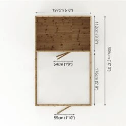 Waltons 10' X 6' Dog Kennel And Run -PlantHub Shop SI 010 001 0006 10x6 Dog Run Extension and Floor Plan 2