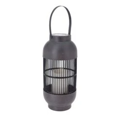 Idooka Large Chrome Solar Lantern 14 Idooka Large Chrome Solar Lantern -PlantHub Shop SOLAR LANTERNS.BLACK .Main