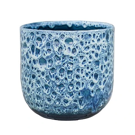 Sapphire Reactive Glaze Planter H25Cm D25Cm 3 Sapphire Reactive Glaze Planter H25Cm D25Cm