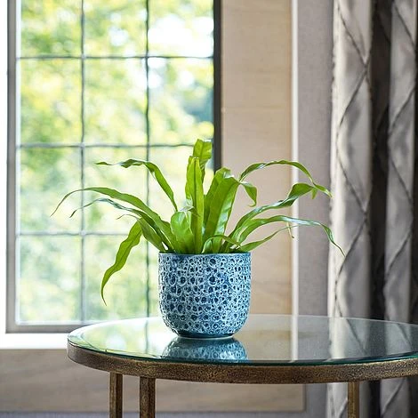 Sapphire Reactive Glaze Planter H25Cm D25Cm 4 Sapphire Reactive Glaze Planter H25Cm D25Cm - Image 2