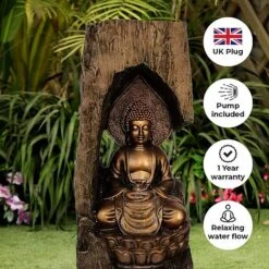 Secluded Buddha LED Garden Water Feature 10 Secluded Buddha LED Garden Water Feature -PlantHub Shop Seculded buddha edit