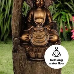 Secluded Buddha LED Garden Water Feature 13 Secluded Buddha LED Garden Water Feature -PlantHub Shop Seculded buddha edit4