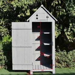 Wooden Sentry Post Storage Shed Grey -PlantHub Shop Sentry 2
