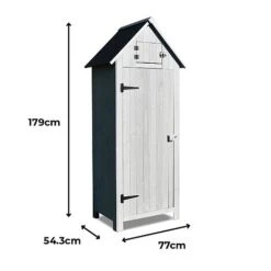Wooden Sentry Post Storage Shed Grey -PlantHub Shop Sentry 5