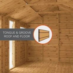 Waltons 7 X 7 Wooden Outdoor Shiplap Tongue And Groove Premier Corner Garden Summerhouse -PlantHub Shop Sheds Tongue and Groove Roof and Floor Waltons