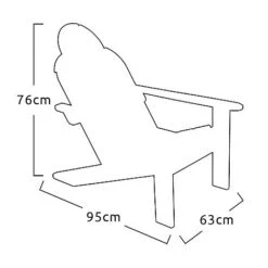 Idooka Wooden Adirondack Chair -PlantHub Shop Silhouette11