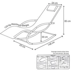 Idooka Mesh Rocking Sun Lounger -PlantHub Shop Silhouette20Detailed1