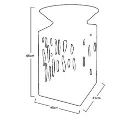 Idooka Brazier Firebowl Outdoors Heating Fire Pit With Built In Log Storage And Firewood Rack -PlantHub Shop Silhouette25