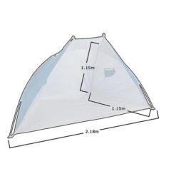 Idooka Outdoors Beach Tent Shelter With Inner Pockets Carrying Pouch UPF 50+ Blue/Green -PlantHub Shop Silhouette31