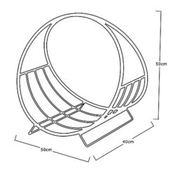 Idooka Wood Basket Log Store Firewood Rack -PlantHub Shop Silhouette5