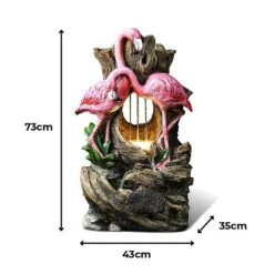 Flamingo LED Garden Water Feature 9 Flamingo LED Garden Water Feature -PlantHub Shop Size charts5