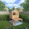 Waltons 4 X 4 Wooden Snug Garden Shed Playhouse With Tower 1 Waltons 4 X 4 Wooden Snug Garden Shed Playhouse With Tower -PlantHub Shop Snug20Tower20Unpainted20Garden20Scene20006