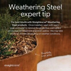 Straightcurve Zero-Flex - Garden Edging 75mm Bundle Of 10 Weathering Steel 13 Straightcurve Zero-Flex - Garden Edging 75mm Bundle Of 10 Weathering Steel -PlantHub Shop Straightcurve TM Weathering Patina Advice 14