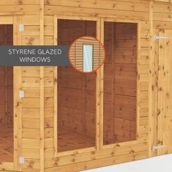 Waltons 7 X 7 Wooden Outdoor Shiplap Tongue And Groove Premier Corner Garden Summerhouse -PlantHub Shop Summerhouses Styrene Glazed Windows Waltons