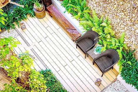 Idooka Faux Wood Garden Coffee Table - Waterproof Patio Side Table For Outdoor Use 5 Idooka Faux Wood Garden Coffee Table - Waterproof Patio Side Table For Outdoor Use - Image 3