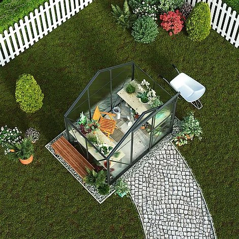 Garden Grow Traditional Greenhouse 6.2 X 4.3 X 6.6ft 16 Garden Grow Traditional Greenhouse 6.2 X 4.3 X 6.6ft - Image 14