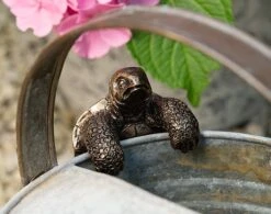 Antique Bronze Coloured Tortoise Pot Buddy - Pot Hanger -PlantHub Shop TORTOISE20 20WATERING20CAN20 20CROPPED20 20PB0018