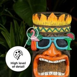 Tiki Garden Solar Ornament Medium 30cm -PlantHub Shop Tiki 30 edit3