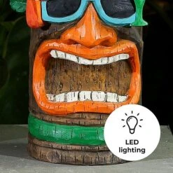 Tiki Garden Solar Ornament Medium 30cm -PlantHub Shop Tiki 30 edit4