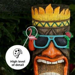 Tiki Garden Solar Ornament Large 45cm -PlantHub Shop Tiki 45 edit3