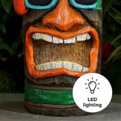 Tiki Garden Solar Ornament Large 45cm -PlantHub Shop Tiki 45 edit4