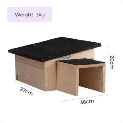 Idooka Waterproof Hedgehog House Garden Shelter Hedgehog Hotel -PlantHub Shop VH2000300.Dimensions