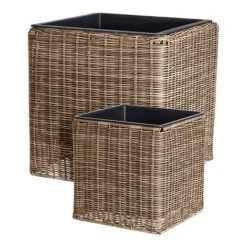 Idooka Black Round Trio Of Plant Pots -PlantHub Shop VN8000 PLANT POTS.NATURAL.Main