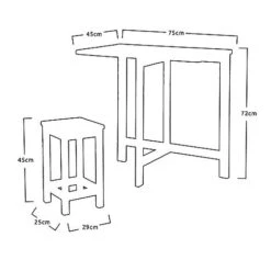 Idooka Acacia Wood Bistro Bar Set -PlantHub Shop VT2200360.Silhouette