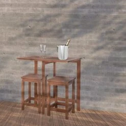 Idooka Acacia Wood Bistro Bar Set -PlantHub Shop VT2200360.TuckedIn