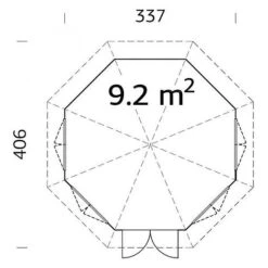Veronica 4 9.2m2 Summerhouse 3.4m Diameter 7 Veronica 4 9.2m2 Summerhouse 3.4m Diameter -PlantHub Shop Veronica209.220plan